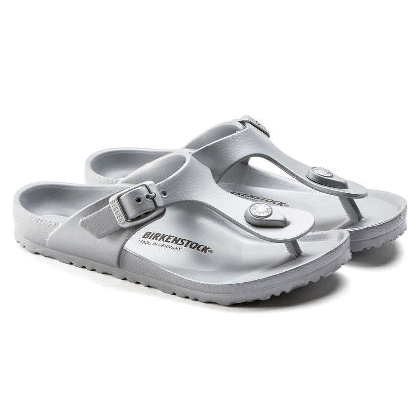 BIRKENSTOCK GIZEH METALLIC SILVER KIDS EVA