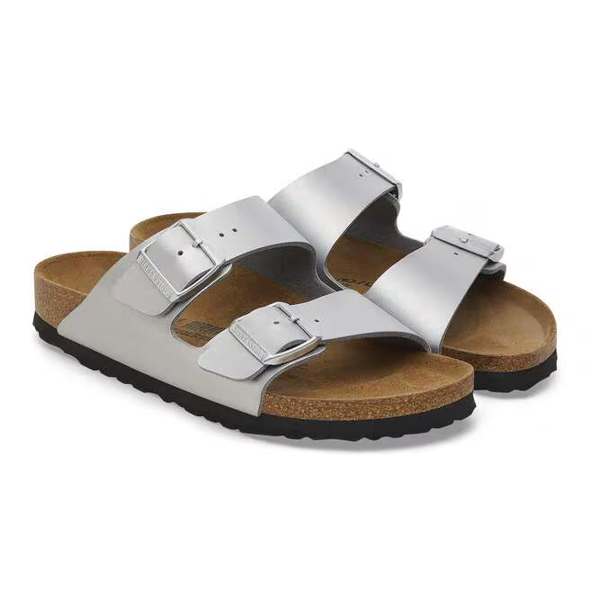Birkenstock Madrid Big Buckle Natural Leather Patent High Shine - Oyster, Narrow