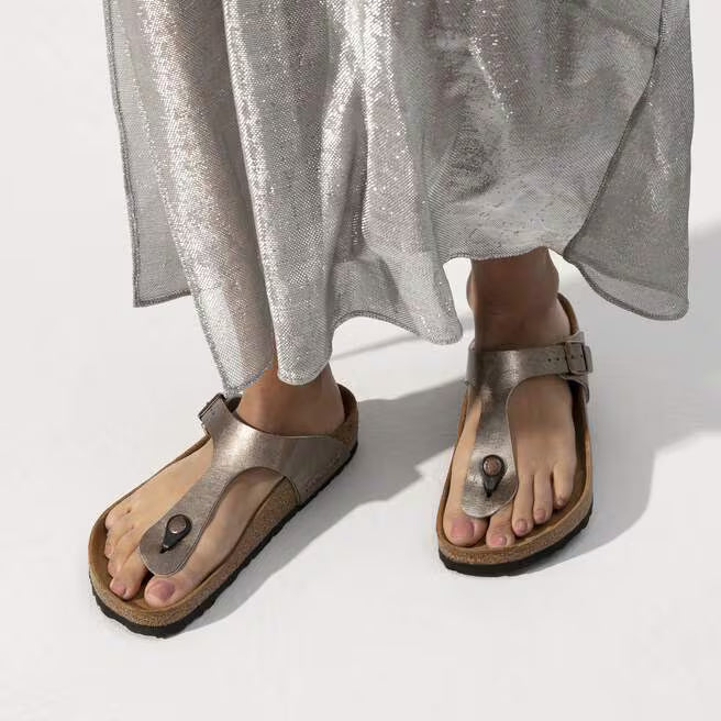 Birkenstock Madrid Micro Fibre Gator Gleam - Silver, Width