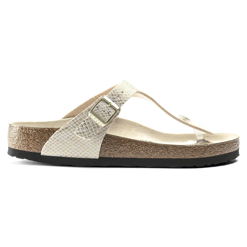 BIRKENSTOCK GIZEH BIRKIBUC VEGAN EGGSHELL CANVAS REGULAR