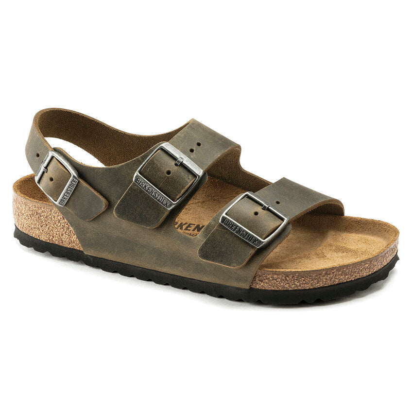 BIRKENSTOCK MILANO FADED KHAKI OIL LEATHER REGULAR