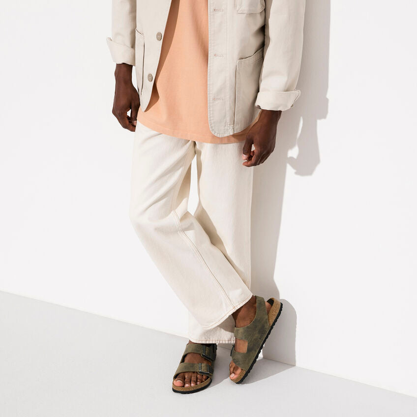 BIRKENSTOCK MILANO FADED KHAKI OIL LEATHER REGULAR