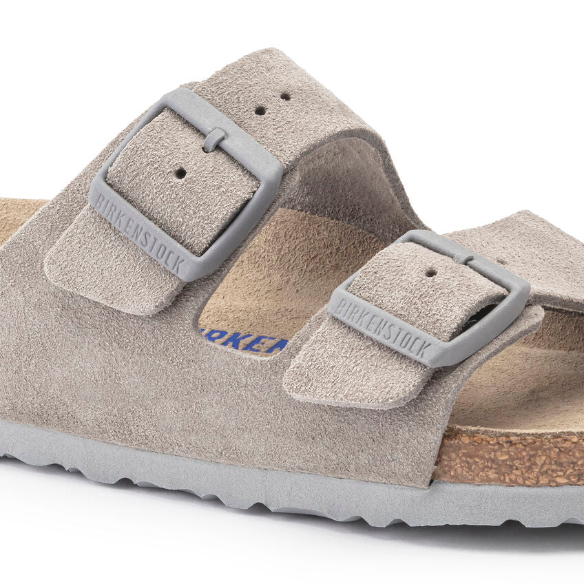 BIRKENSTOCK ARIZONA SOFT FOOTBED STONE COIN SUEDE REGULAR
