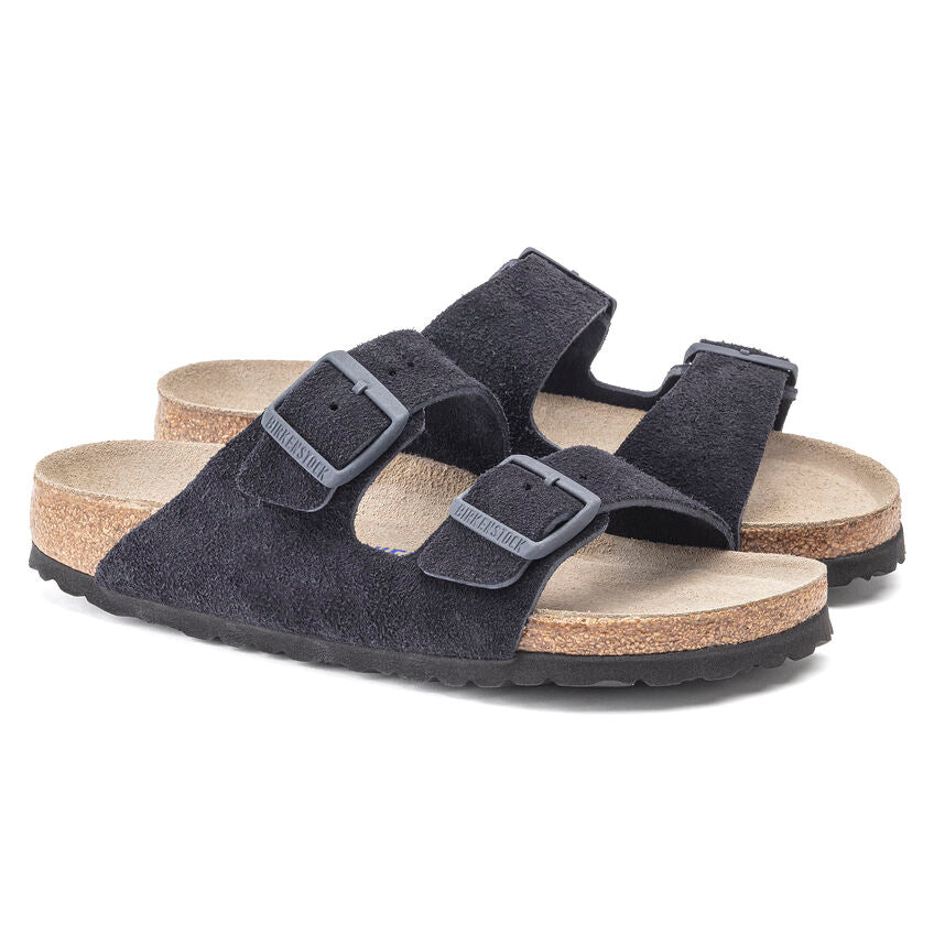 BIRKENSTOCK ARIZONA SOFT FOOTBED MIDNIGHT SUEDE REGULAR