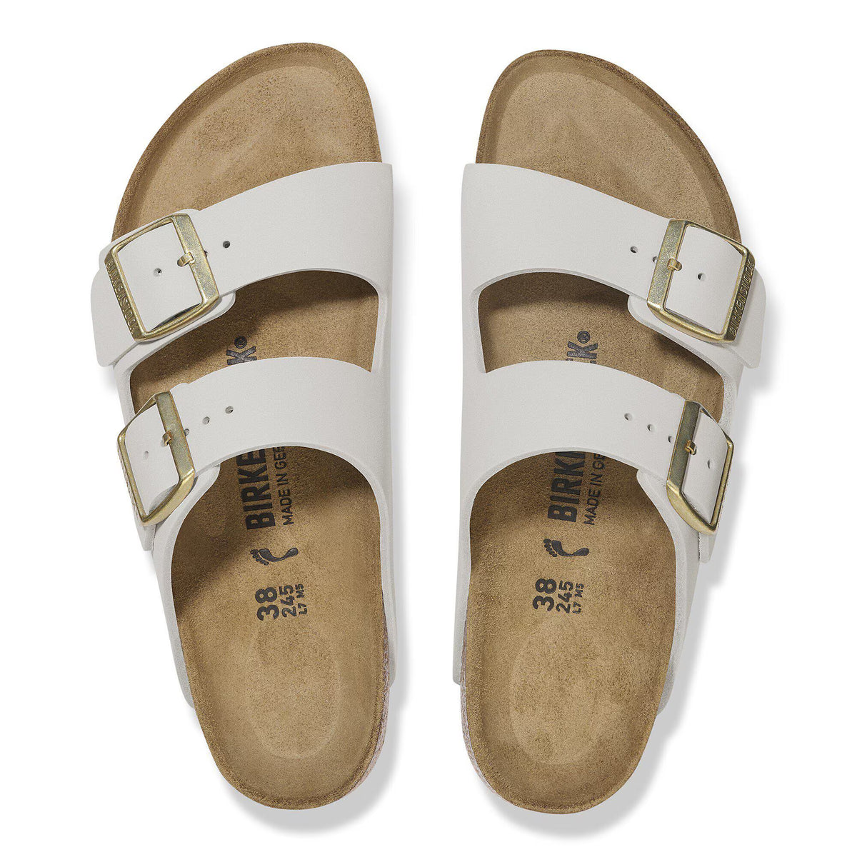 Birkenstock Arizona Nubuck Leather Sandals - Whale Gray - Regular