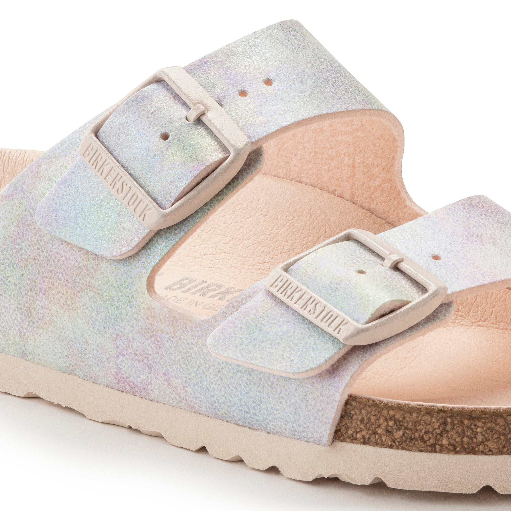 BIRKENSTOCK ARIZONA VEGAN IRID ROSE MICROFIBER REGULAR