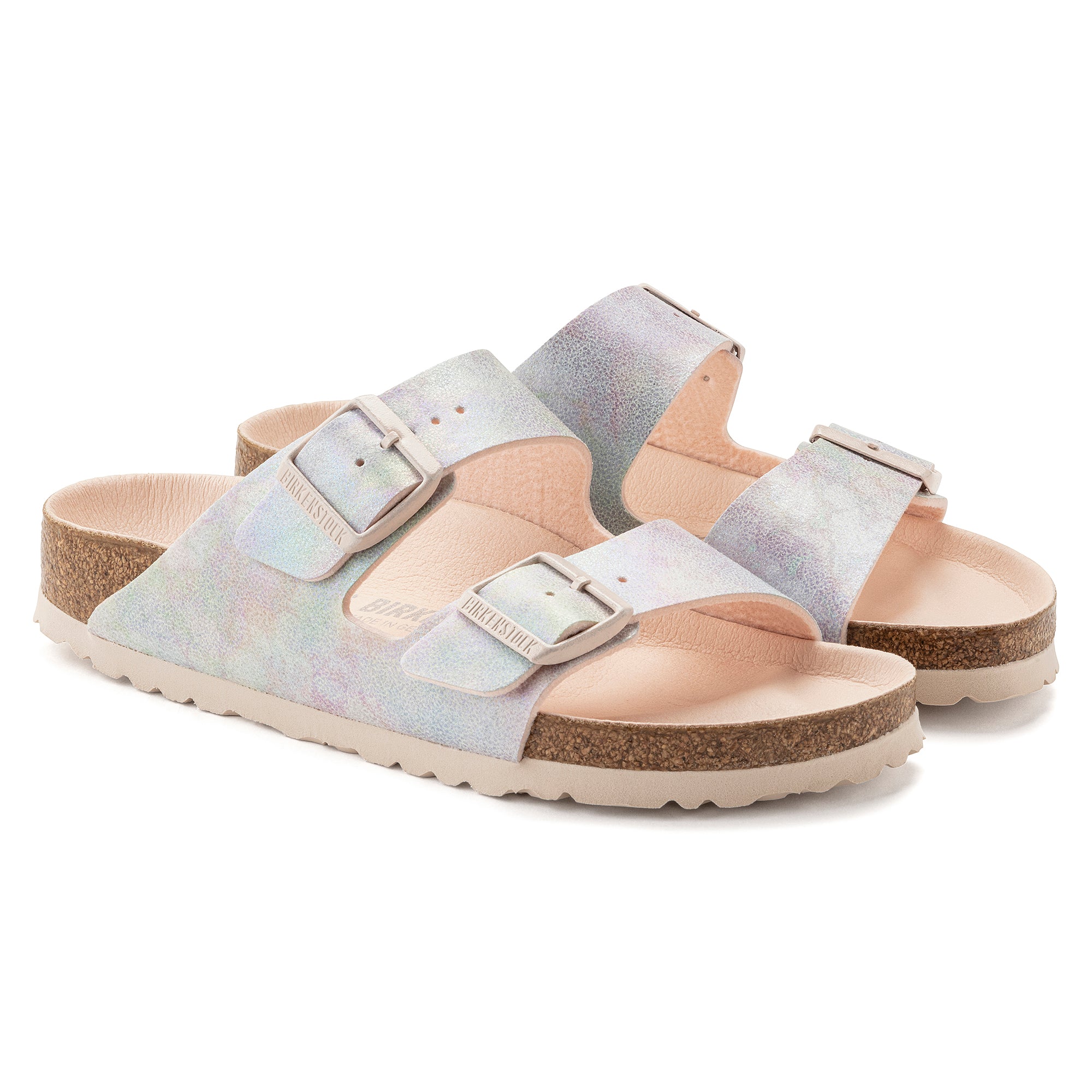 BIRKENSTOCK ARIZONA VEGAN IRID ROSE MICROFIBER REGULAR