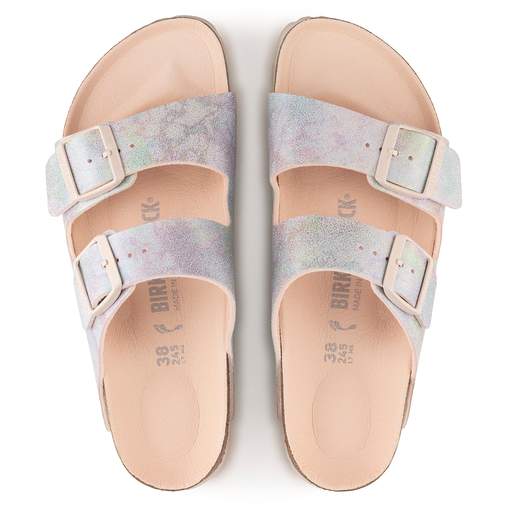BIRKENSTOCK ARIZONA VEGAN IRID ROSE MICROFIBER REGULAR