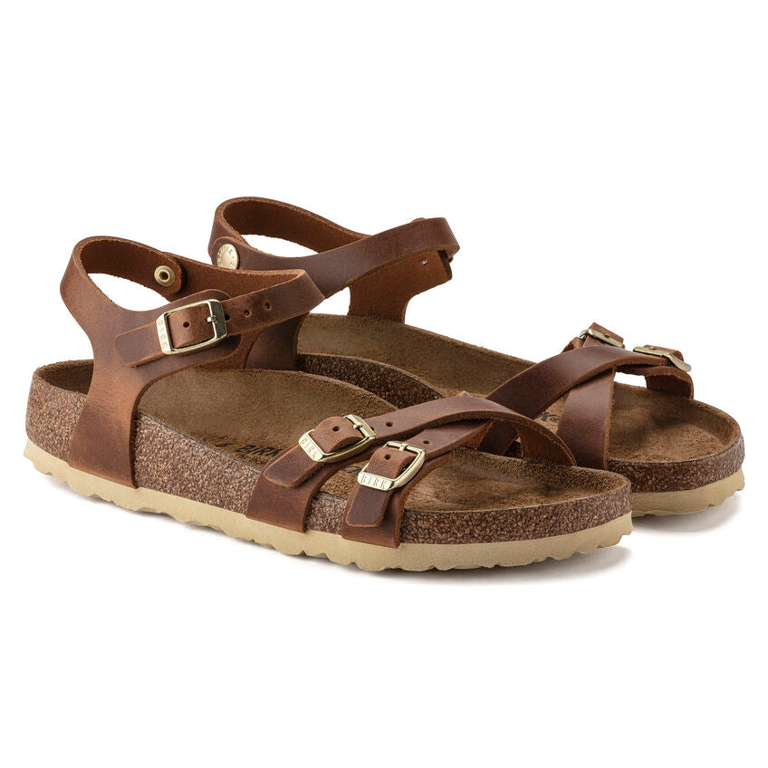 BIRKENSTOCK KUMBA COGNAC OIL LEATHER REGULAR