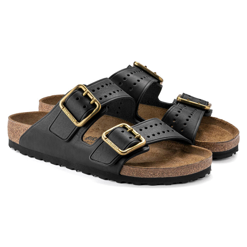 BIRKENSTOCK ARIZONA BOLD GAP BLACK LEATHER