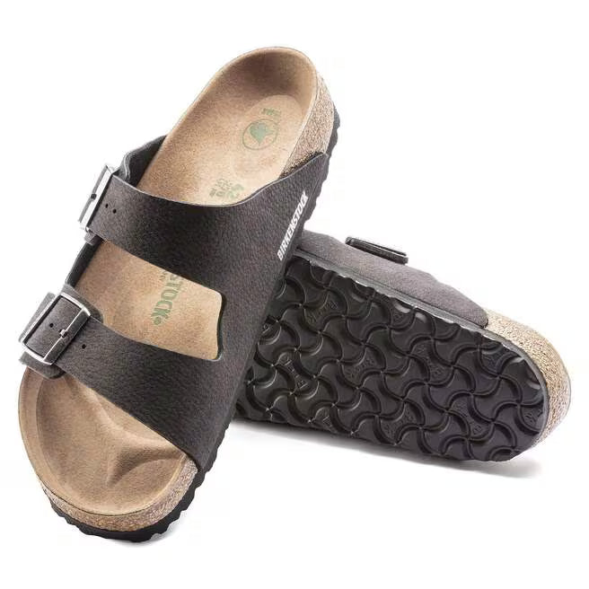 Birkenstock Arizona Big Buckle Natural Oiled Leather Sandals - Zinfandel - 1028042 - Narrow
