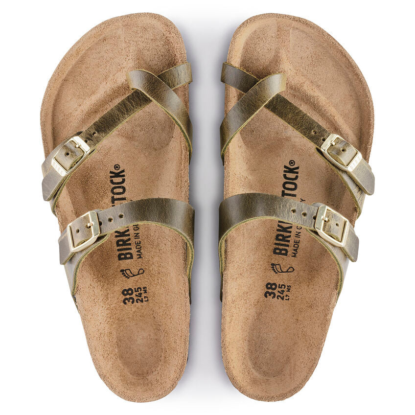 BIRKENSTOCK MAYARI GREEN OLIVE OIL LEATHER
