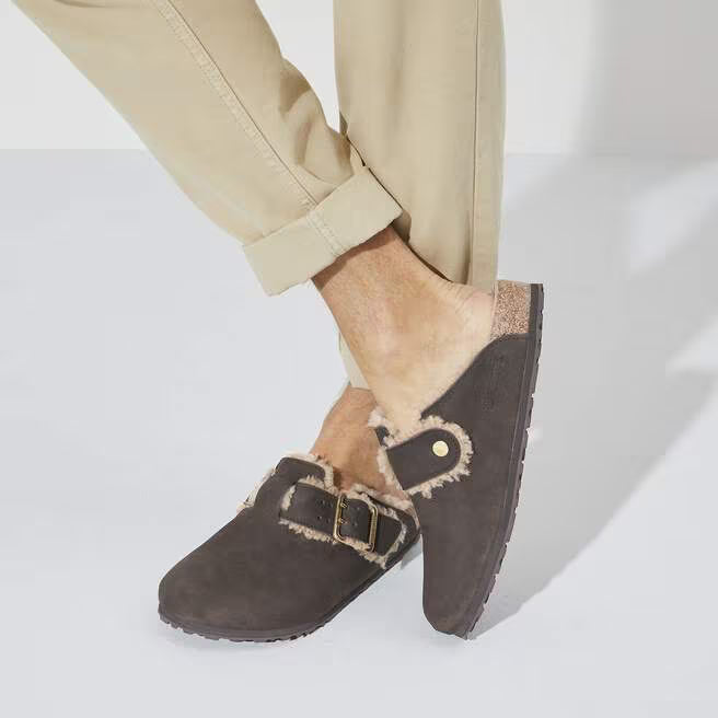 Birkenstock Franca Nubuck Leather Soft Footbed - Dove Gray, Regular
