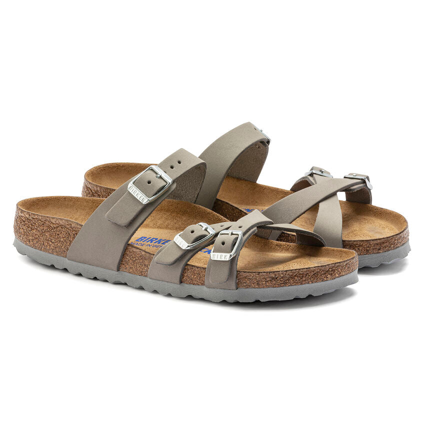 BIRKENSTOCK FRANCA SOFT FOOTBED DOVE GRAY NUBUCK REGULAR