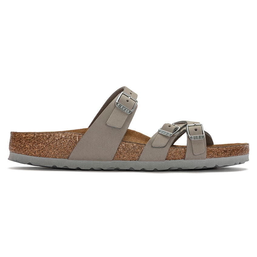 BIRKENSTOCK FRANCA SOFT FOOTBED DOVE GRAY NUBUCK REGULAR