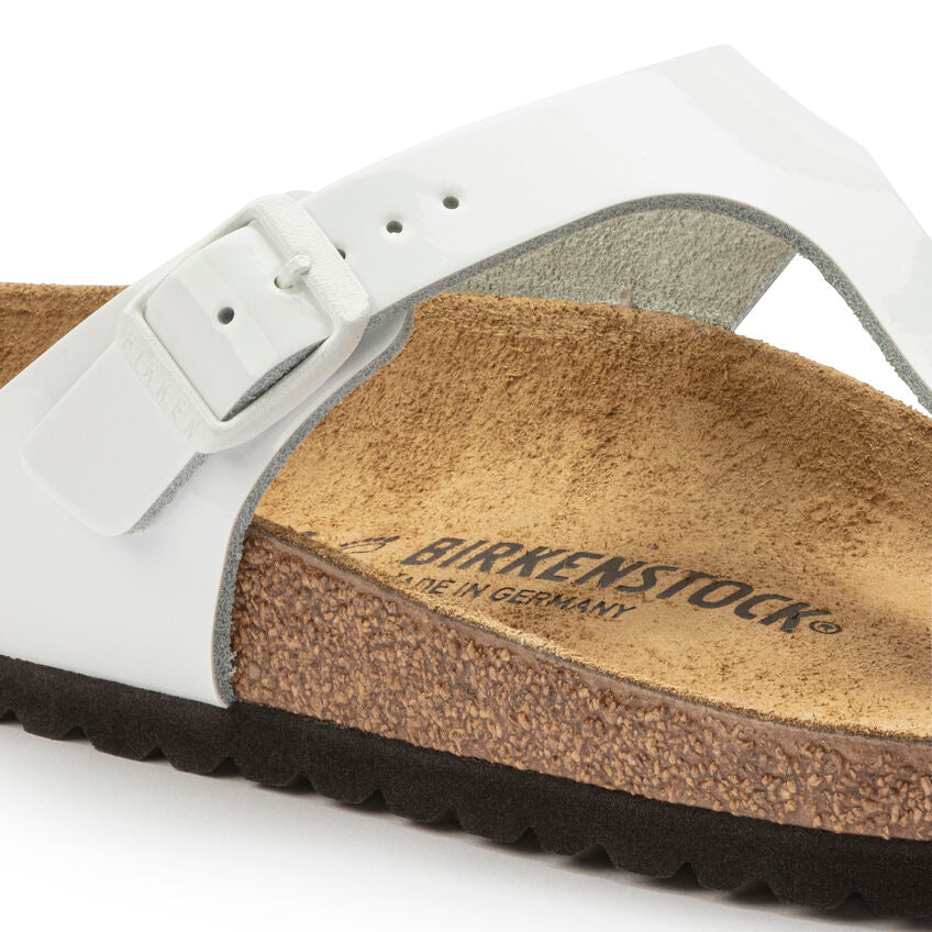 BIRKENSTOCK GIZEH WHITE PATENT LEATHER REGULAR