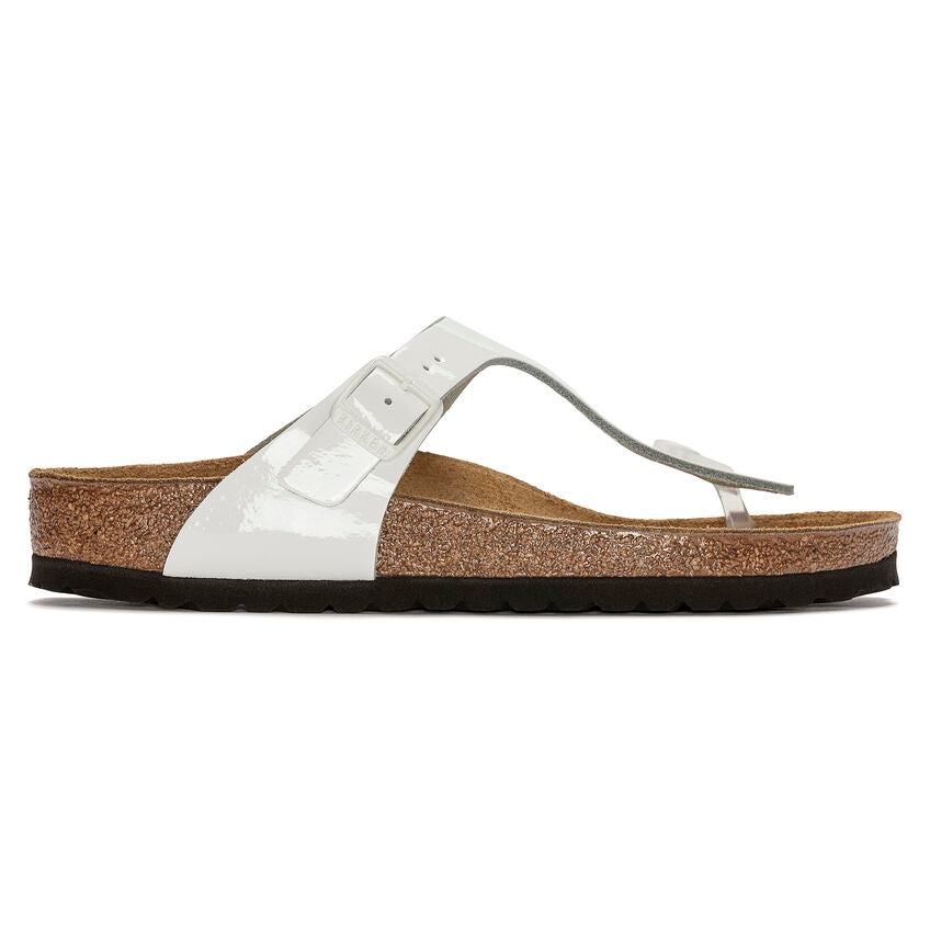 BIRKENSTOCK GIZEH WHITE PATENT LEATHER REGULAR
