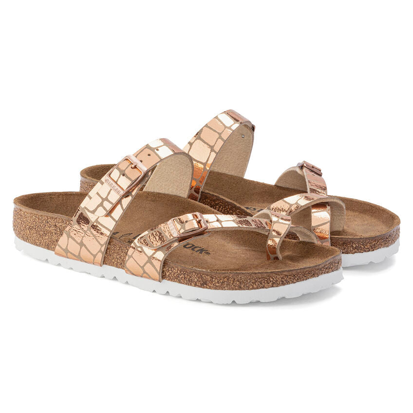 BIRKENSTOCK MAYARI GATOR GLEAM COPPER MICROFIBER REGULAR