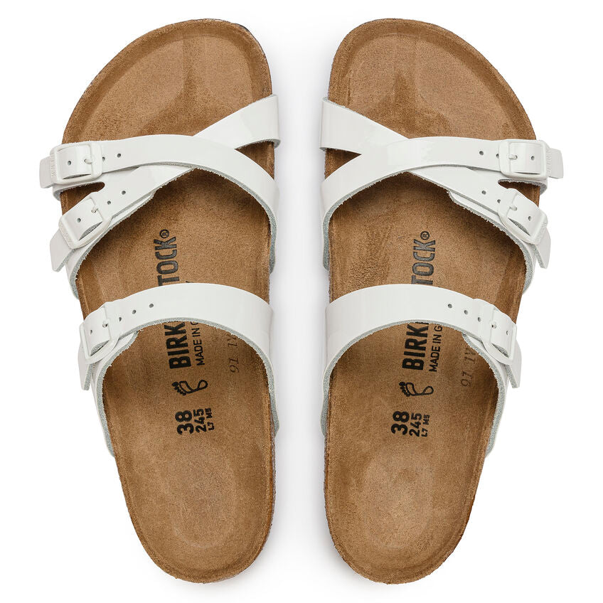 BIRKENSTOCK FRANCA WHITE PATENT LEATHER REGULAR