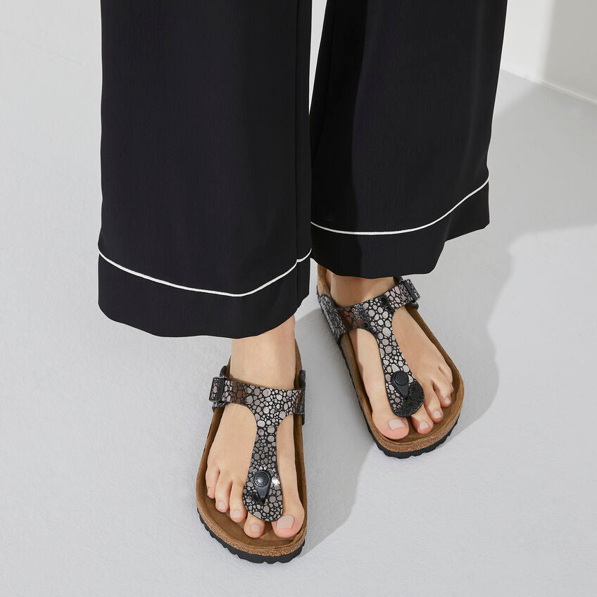 BIRKENSTOCK GIZEH STONE BLACK BIRKO FLOR REGULAR
