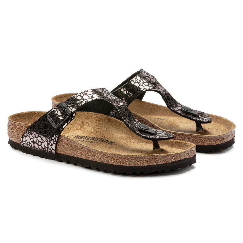 BIRKENSTOCK GIZEH STONE BLACK BIRKO FLOR REGULAR