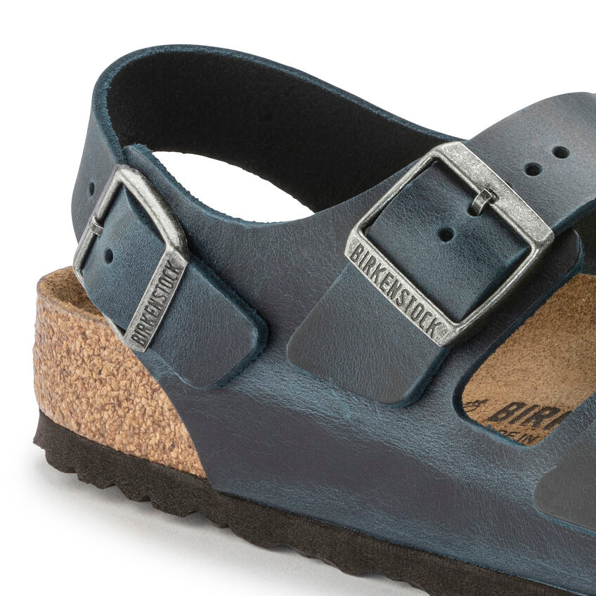 BIRKENSTOCK MILANO BLUE OIL LEATHER REGULAR