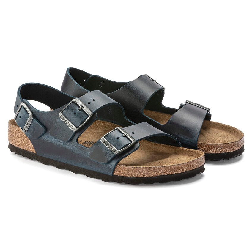BIRKENSTOCK MILANO BLUE OIL LEATHER REGULAR