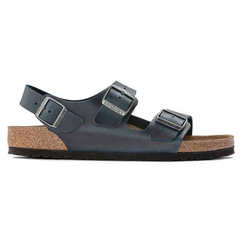 BIRKENSTOCK MILANO BLUE OIL LEATHER REGULAR