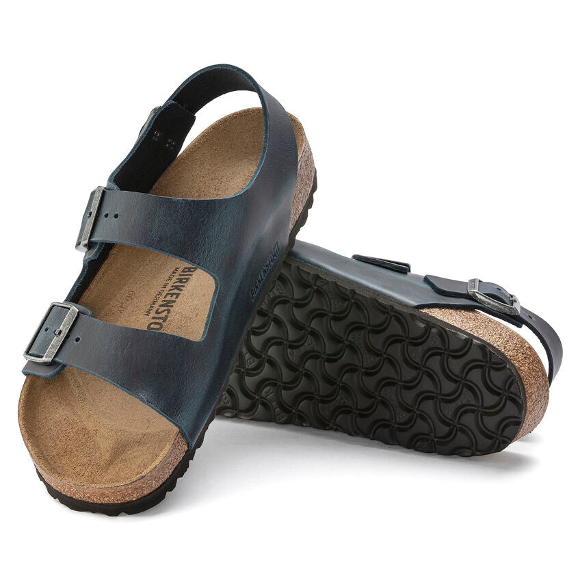 BIRKENSTOCK MILANO BLUE OIL LEATHER REGULAR