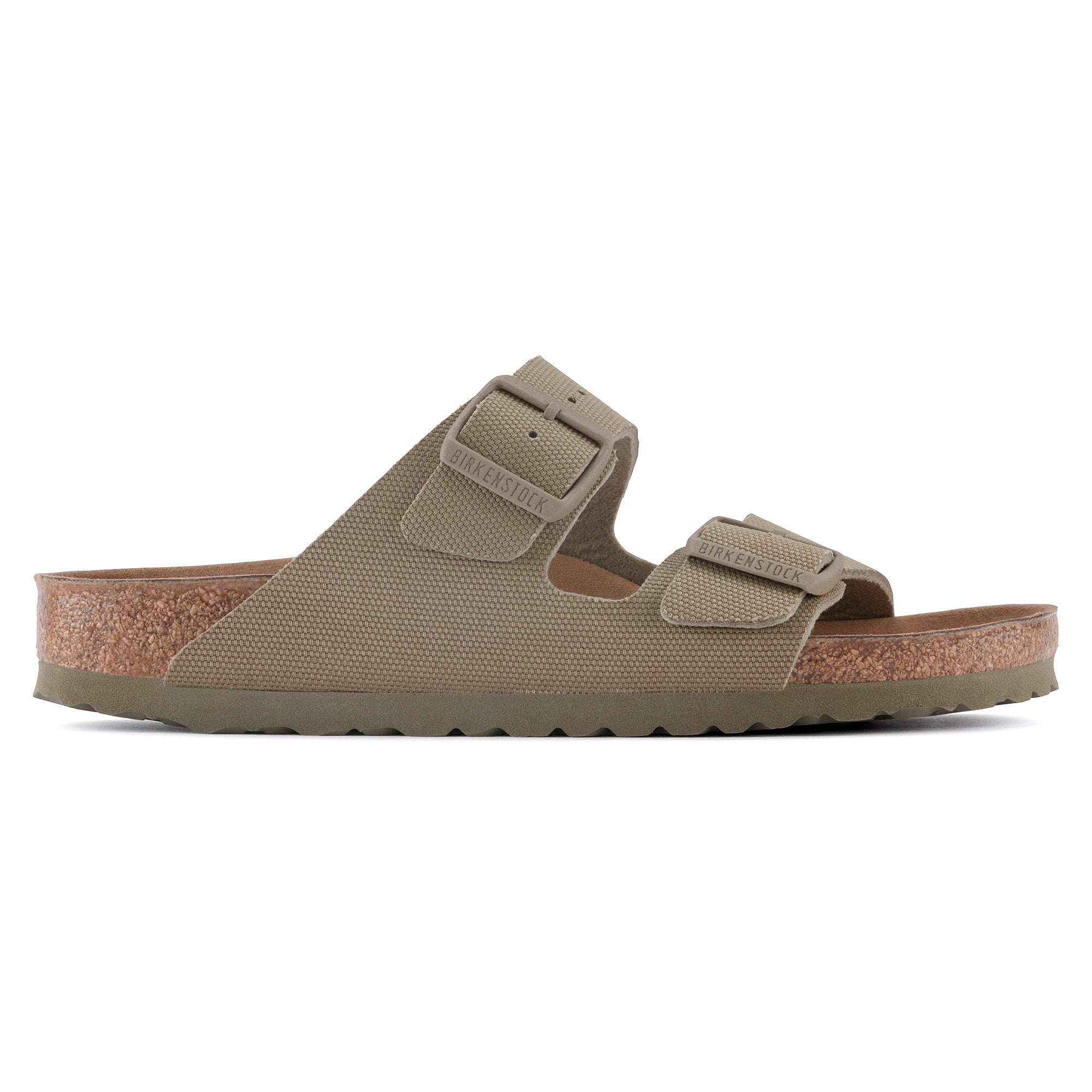 BIRKENSTOCK ARIZONA VEGAN FADED KHAKI CANVAS NARROW