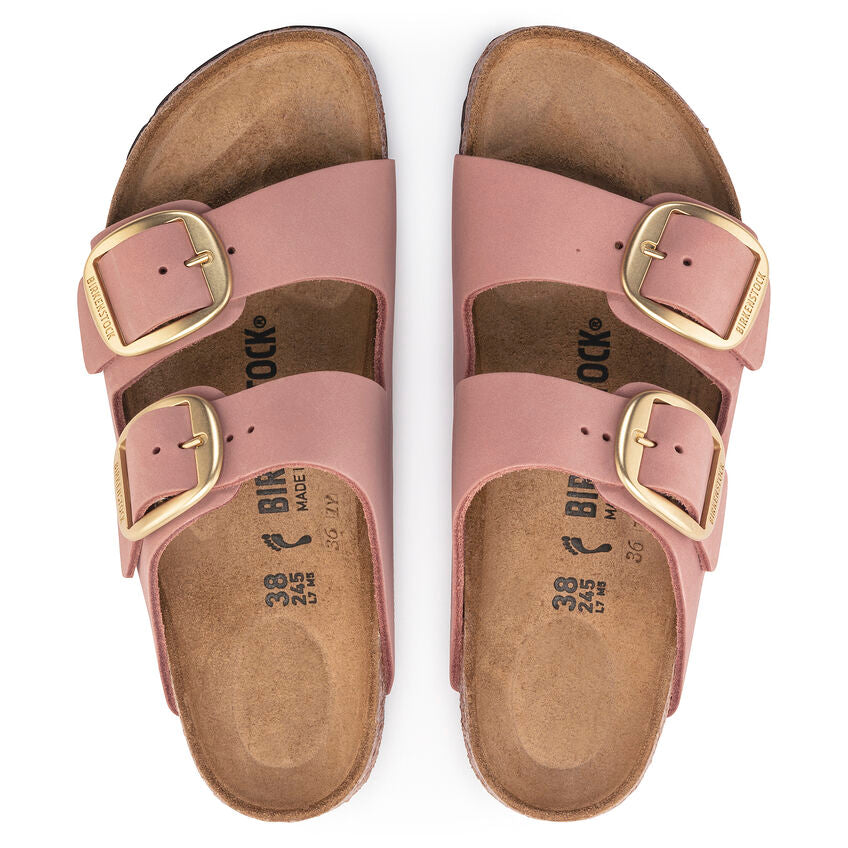 BIRKENSTOCK ARIZONA BIG BUCKLE OLD ROSE NUBUCK NARROW