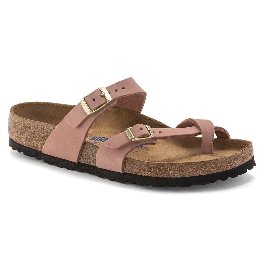 BIRKENSTOCK MAYARI SOFT FOOTBED OLD ROSE NUBUCK REGULAR