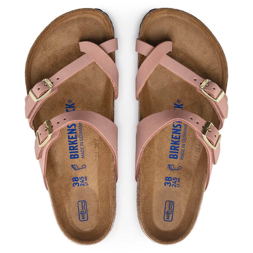 BIRKENSTOCK MAYARI SOFT FOOTBED OLD ROSE NUBUCK REGULAR
