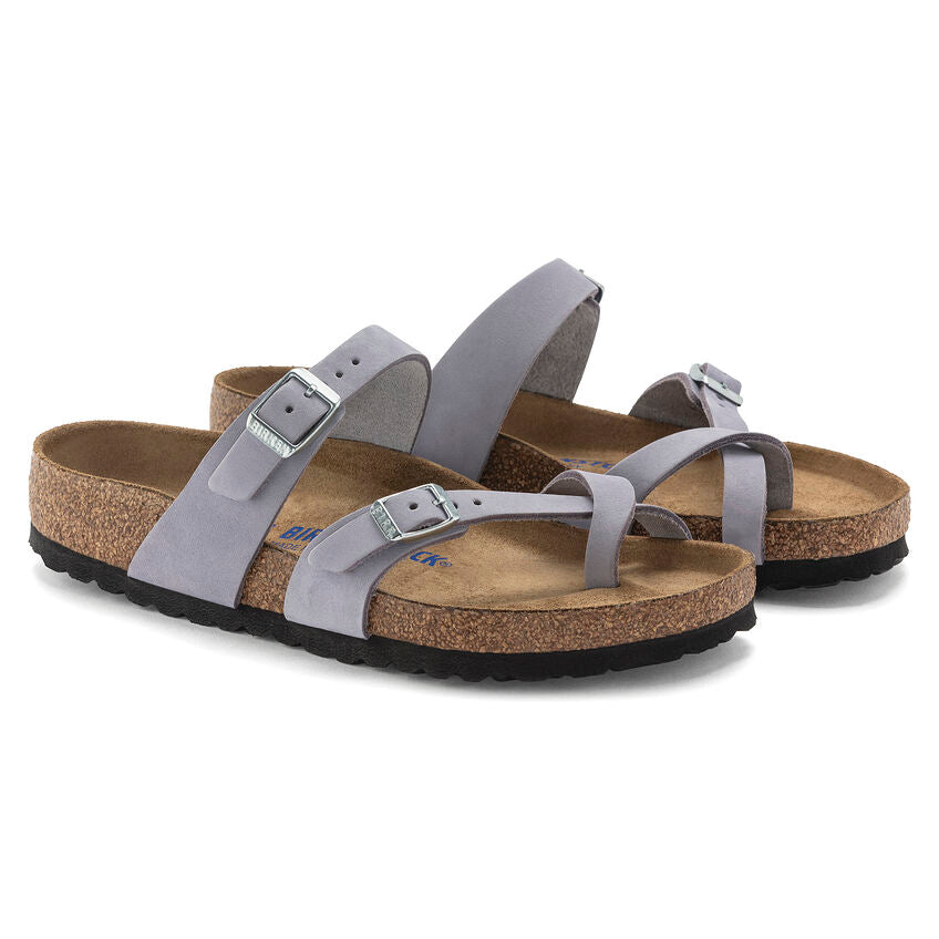 BIRKENSTOCK MAYARI SOFT FOOTBED PURPLE FOG NUBUCK REGULAR