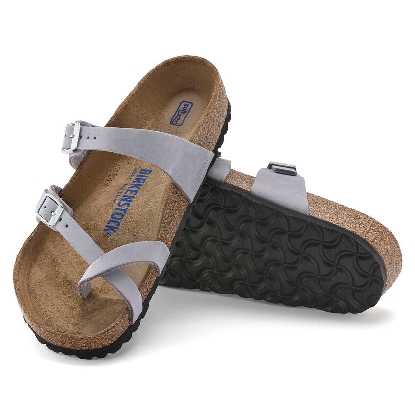 BIRKENSTOCK MAYARI SOFT FOOTBED PURPLE FOG NUBUCK REGULAR