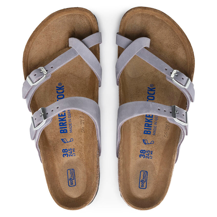 BIRKENSTOCK MAYARI SOFT FOOTBED PURPLE FOG NUBUCK REGULAR