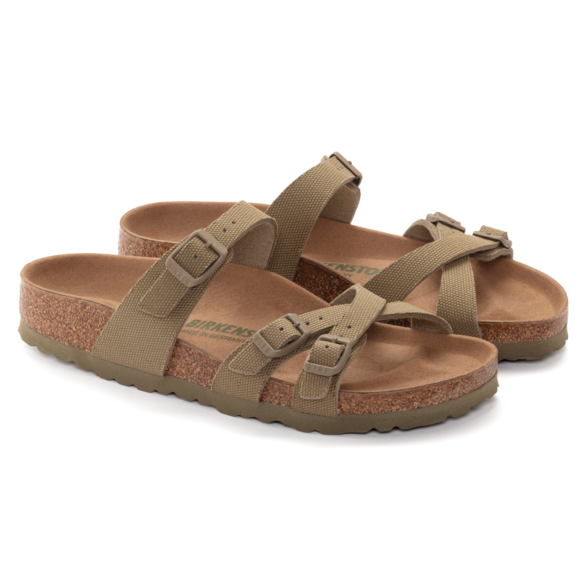 BIRKENSTOCK FRANCA VEGAN FADED KHAKI CANVAS REGULAR