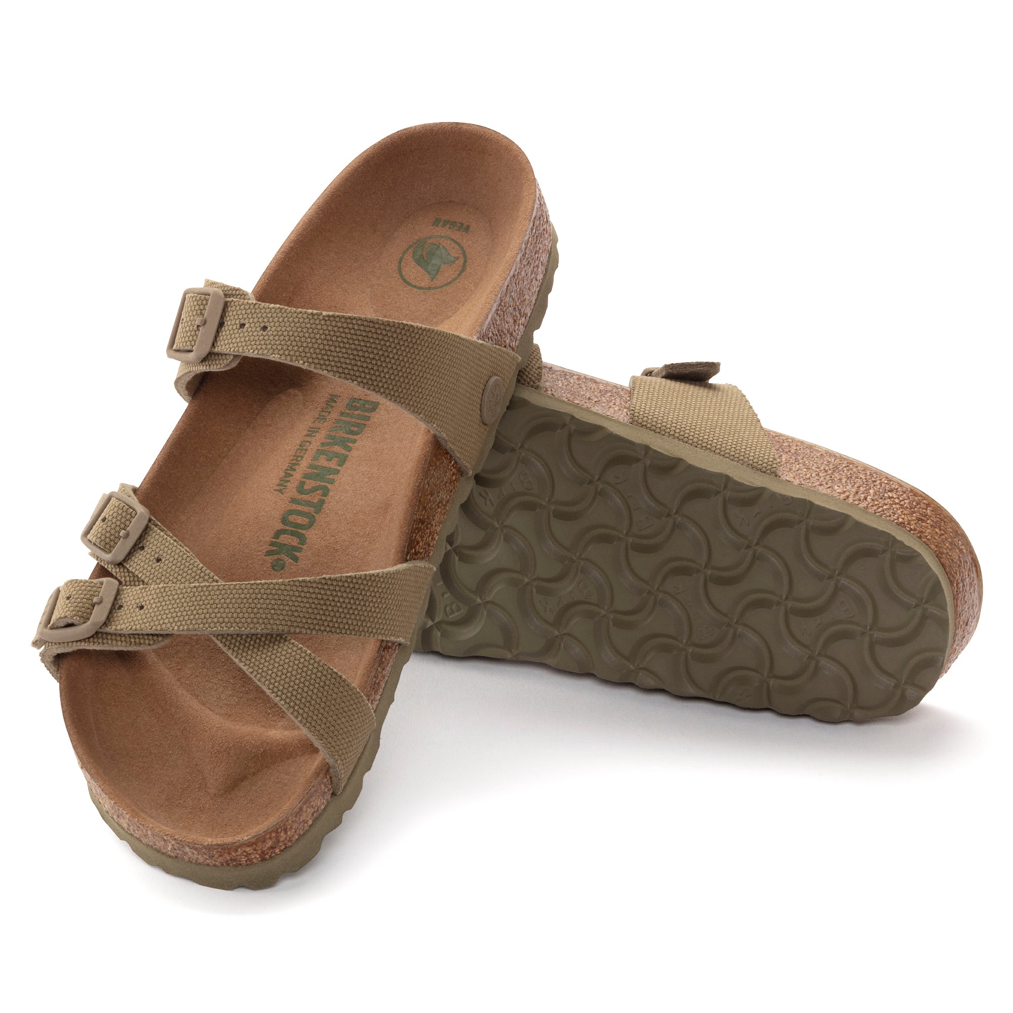 BIRKENSTOCK FRANCA VEGAN FADED KHAKI CANVAS REGULAR