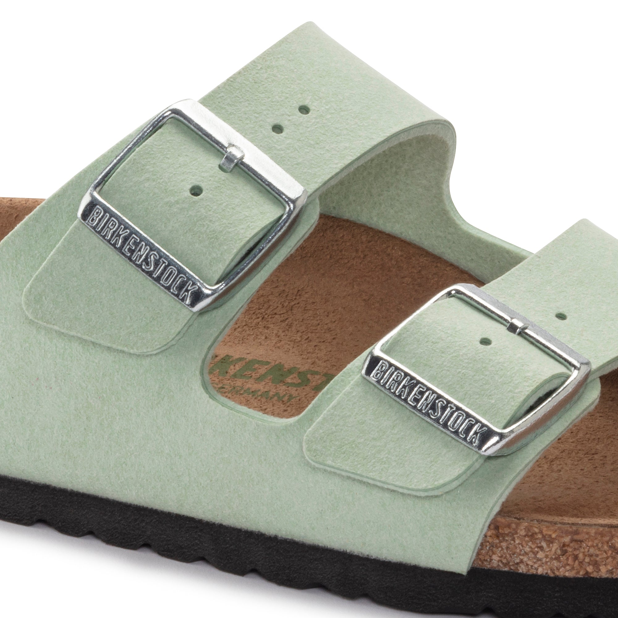 BIRKENSTOCK ARIZONA SILKY MATCHA BIRKO FLOR NARROW
