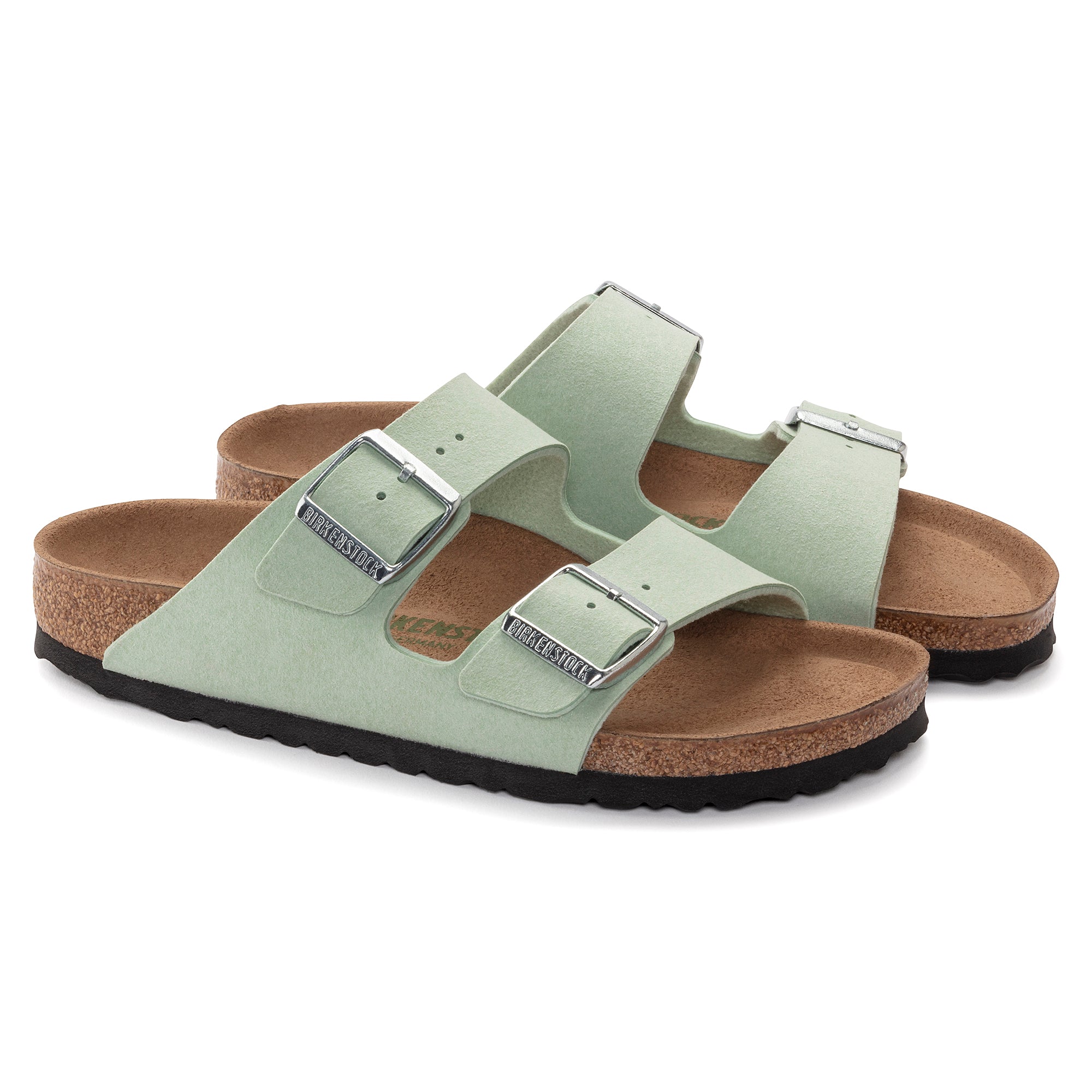 BIRKENSTOCK ARIZONA SILKY MATCHA BIRKO FLOR NARROW