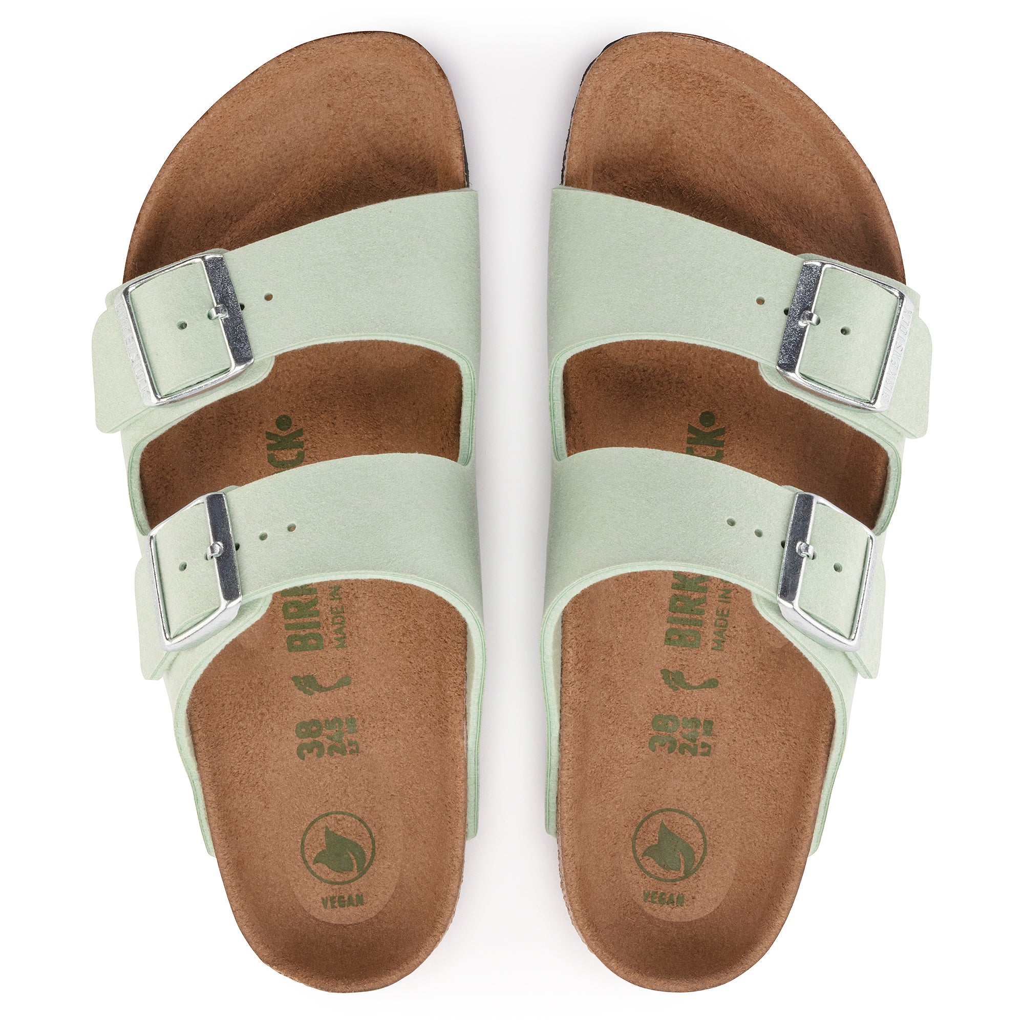 BIRKENSTOCK ARIZONA SILKY MATCHA BIRKO FLOR NARROW