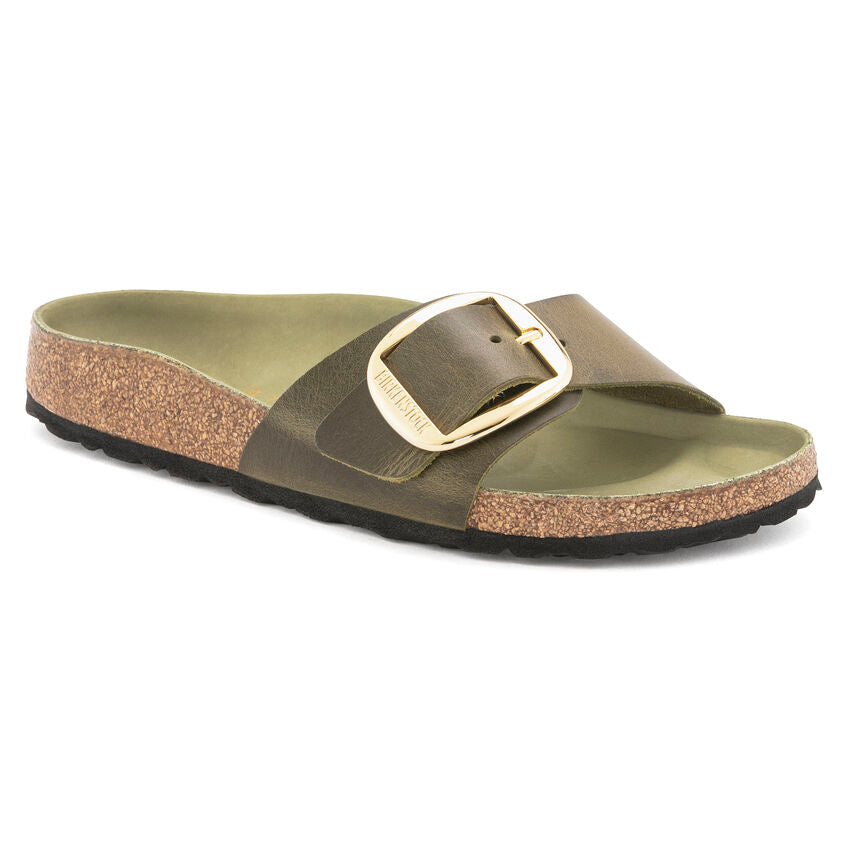 BIRKENSTOCK GIZEH BIG BUCKLE OLIVE OIL LETTER NARROW