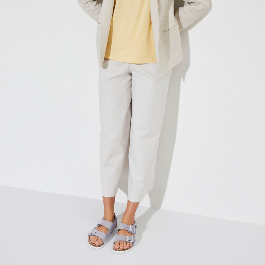 BIRKENSTOCK MILANO SHEARLING PURPLE FOG SUEDE NARROW
