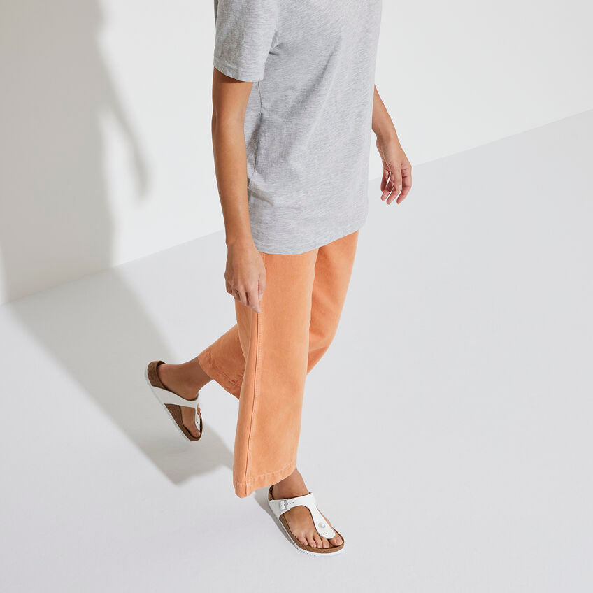 BIRKENSTOCK GIZEH WHITE LEATHER REGULAR