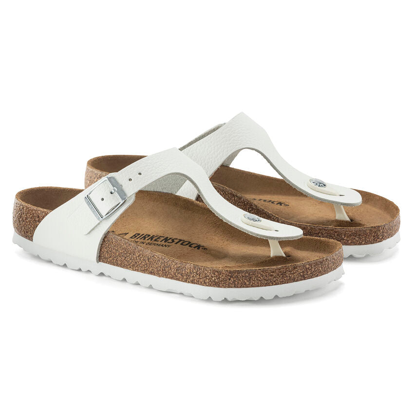 BIRKENSTOCK GIZEH WHITE LEATHER REGULAR
