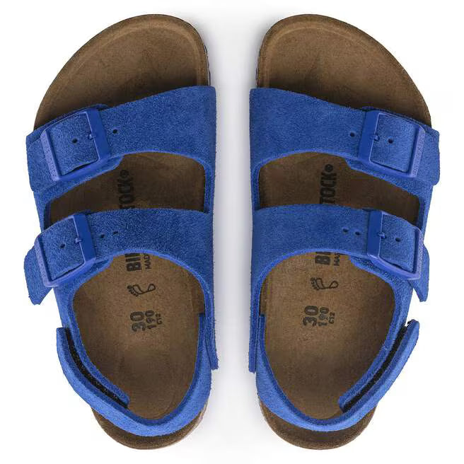 Birkenstock Kumba Kids Birko Flor Embossed Saffiano Iridescent - Light Rose, Narrow