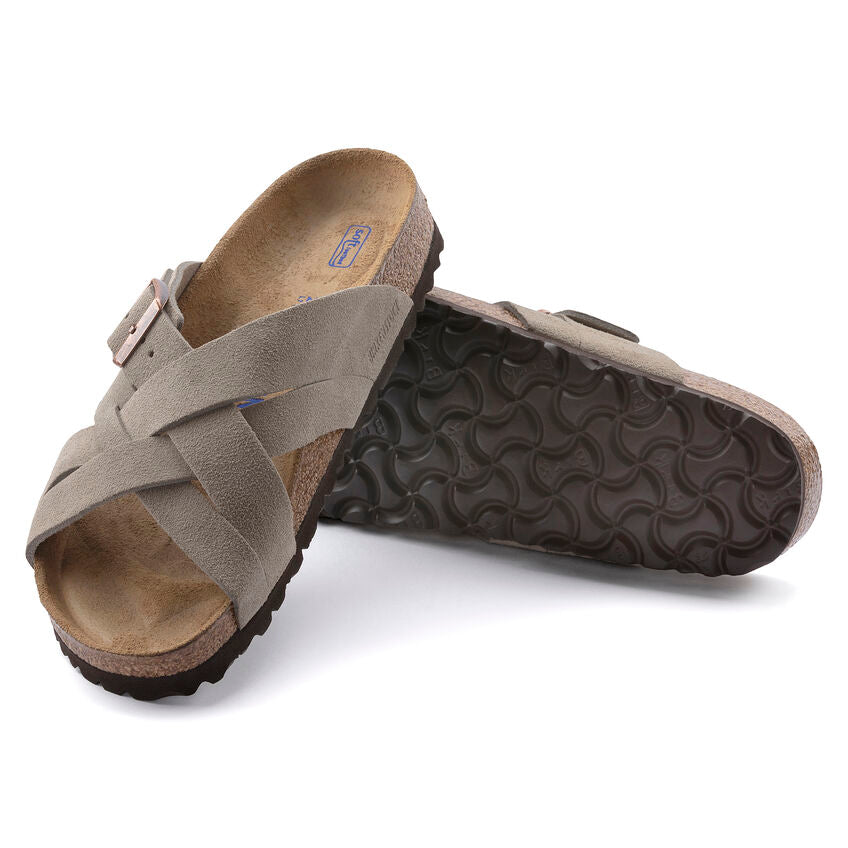 BIRKENSTOCK LUGANO SOFT FOOTBED TAUPE SUEDE REGULAR