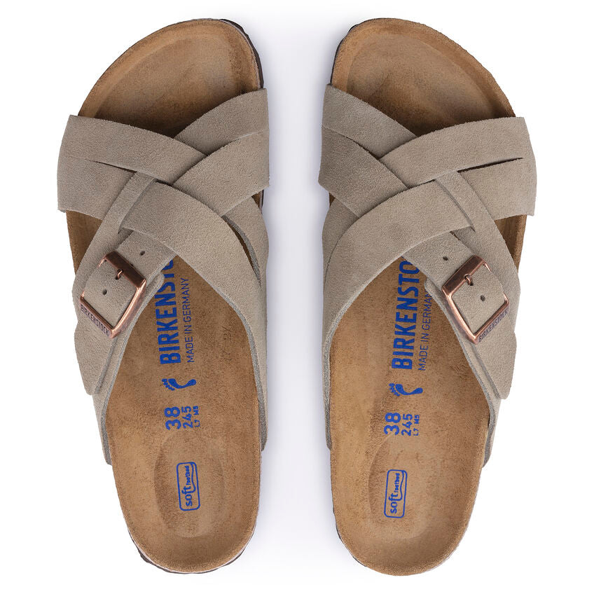 BIRKENSTOCK LUGANO SOFT FOOTBED TAUPE SUEDE REGULAR