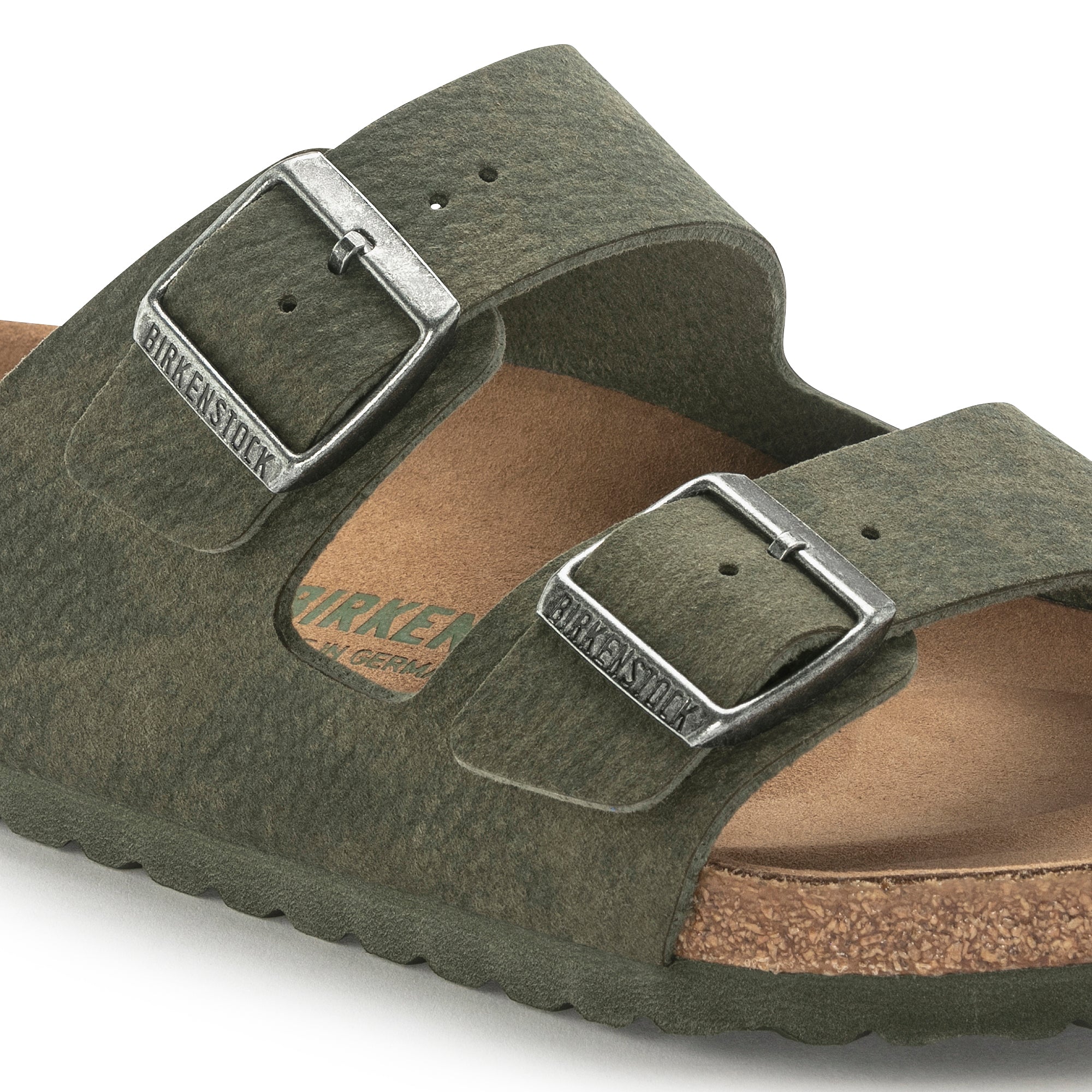 BIRKENSTOCK ARIZONA VEGAN DESERT DUST THYME BIG BUCKLE REGULAR