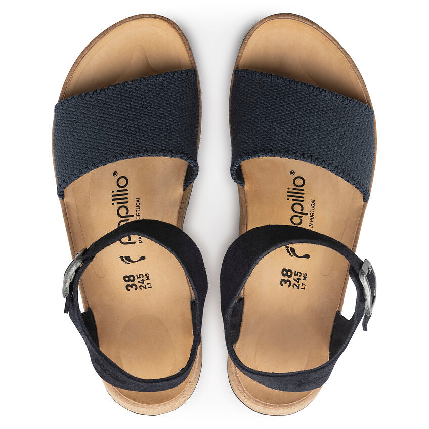 BIRKENSTOCK GLENDA MIDNIGHT CANVAS SUEDE NARROW